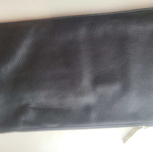 BCBG MaxAzria black clutch, gold detail - Picture 3 of 4